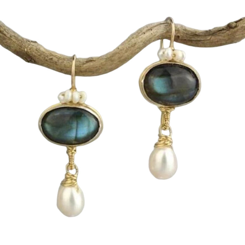 Handgefertigte Vintage Perlen Ohrring