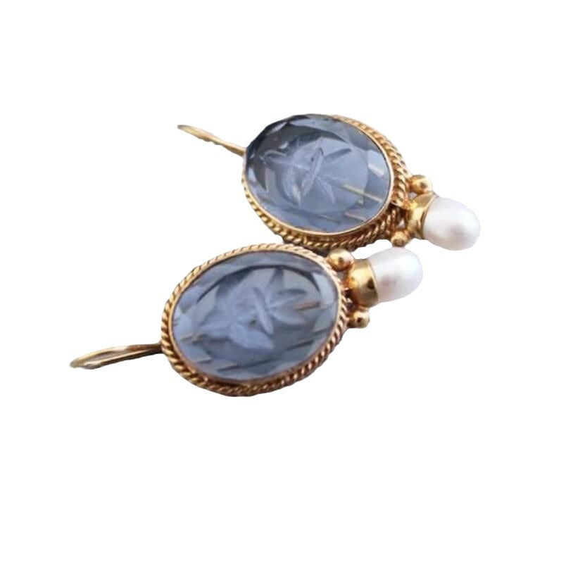 Handgefertigte Vintage Perlen Ohrring