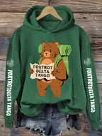 Comstylish Women's Foxtrot Delta Tango Printed Sweatshirt