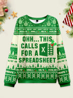 Comstylish Funny Christmas Ohh...this Calls For A Spreadsheet Print Casual Sweatshirt