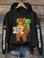 Comstylish Women's Foxtrot Delta Tango Printed Sweatshirt