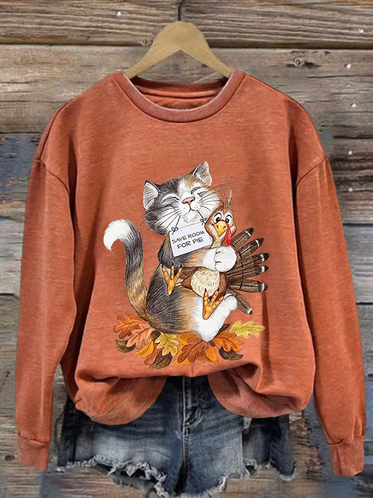Comstylish Women's Thanksgiving Printed Sweatshirt