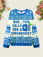 Comstylish Funny Christmas Ohh...this Calls For A Spreadsheet Print Casual Sweatshirt
