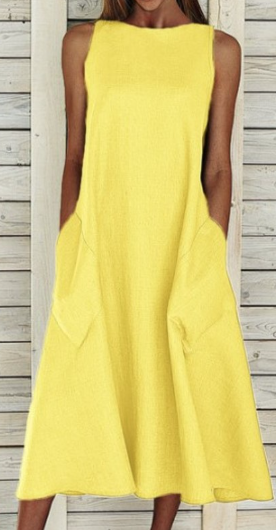 MW | Elegantes Kleid aus Baumwolle in A-Form