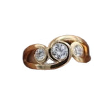 Zarte handwerkliche Gold Ring