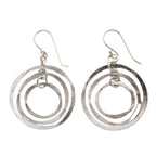 Zarte handwerkliche Silber Ohrring