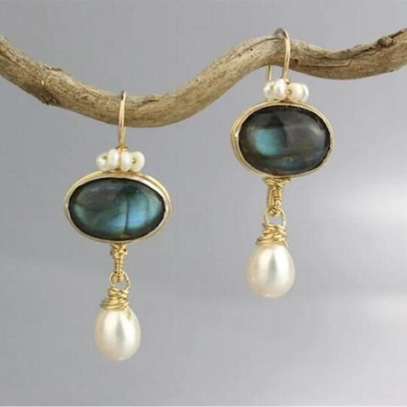 Handgefertigte Vintage Perlen Ohrring