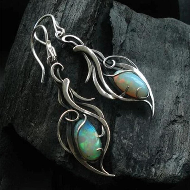 Zarte handwerkliche Silber Ohrring