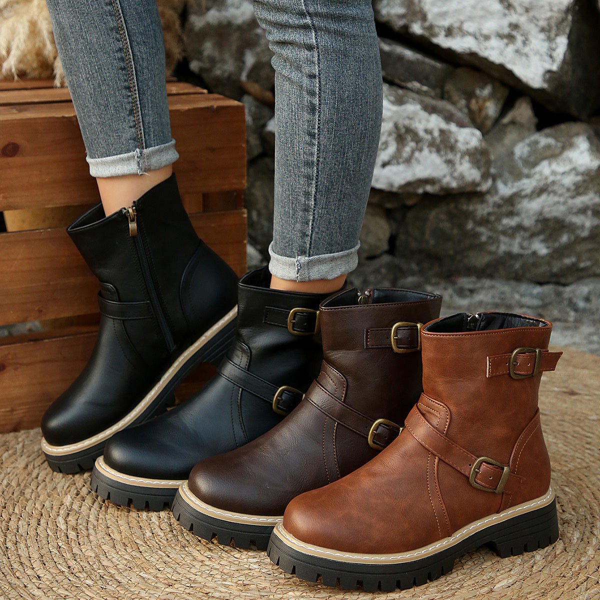 Klassische Orthopädische Stiefel mit zeitlosem Stil