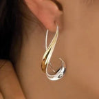 Zarte handwerkliche Gold Ohrring