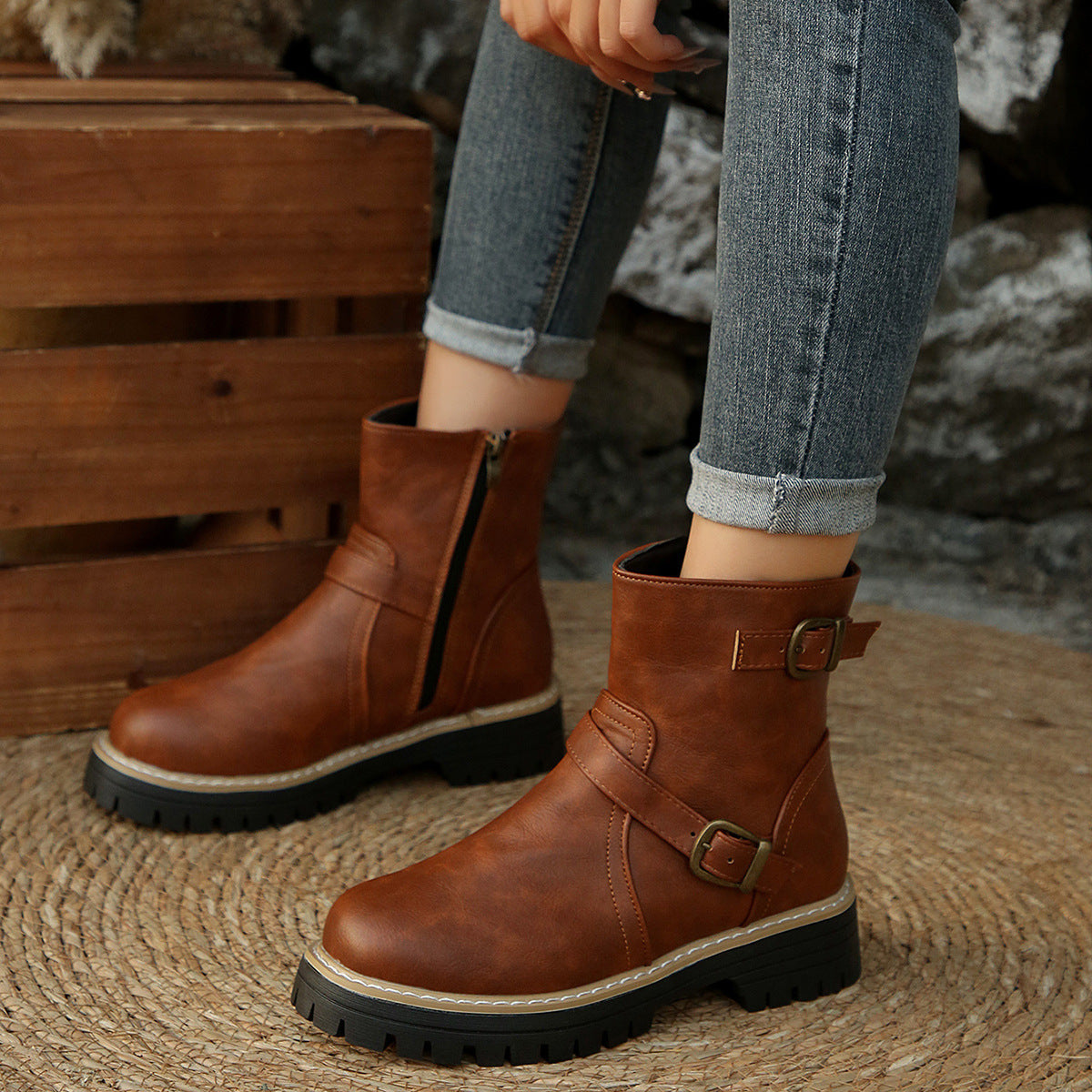 Klassische Orthopädische Stiefel mit zeitlosem Stil