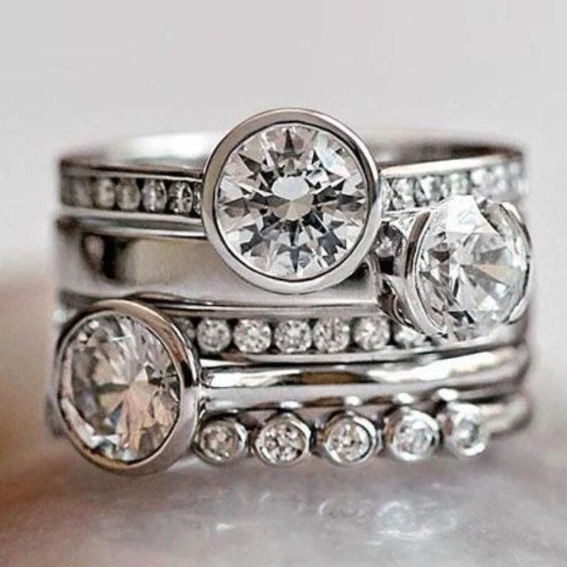 Zarte handwerkliche Silber Ring