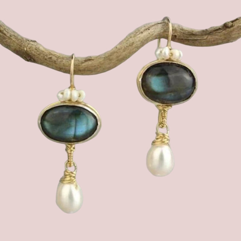 Handgefertigte Vintage Perlen Ohrring