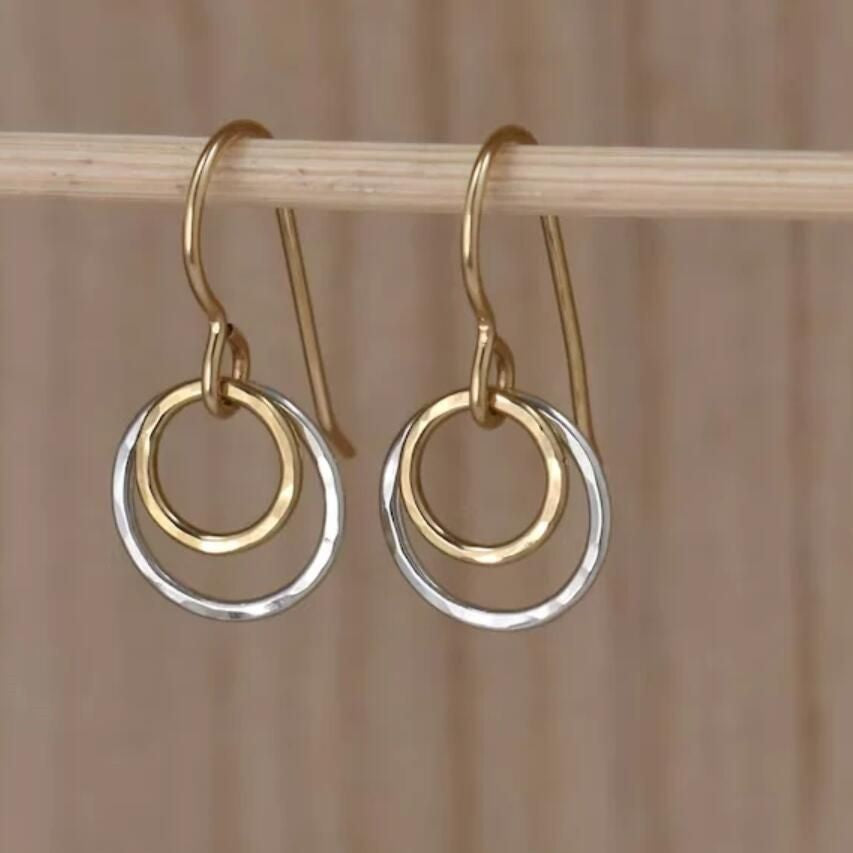 Handgefertigte Vintage Gold Ohrring