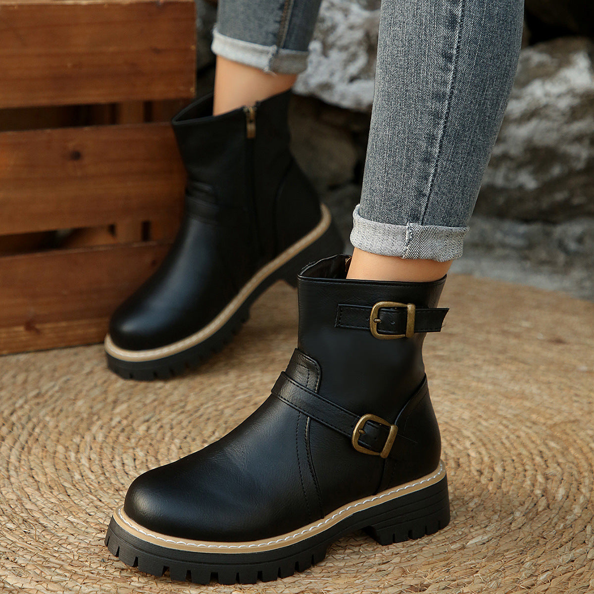 Klassische Orthopädische Stiefel mit zeitlosem Stil