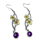 Zarte handwerkliche Silber Ohrring