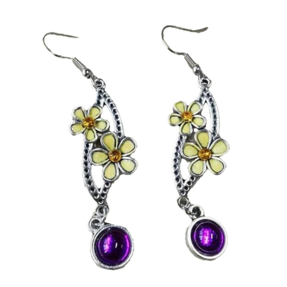 Zarte handwerkliche Silber Ohrring