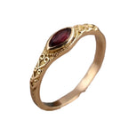 Zarte handwerkliche Gold Ring