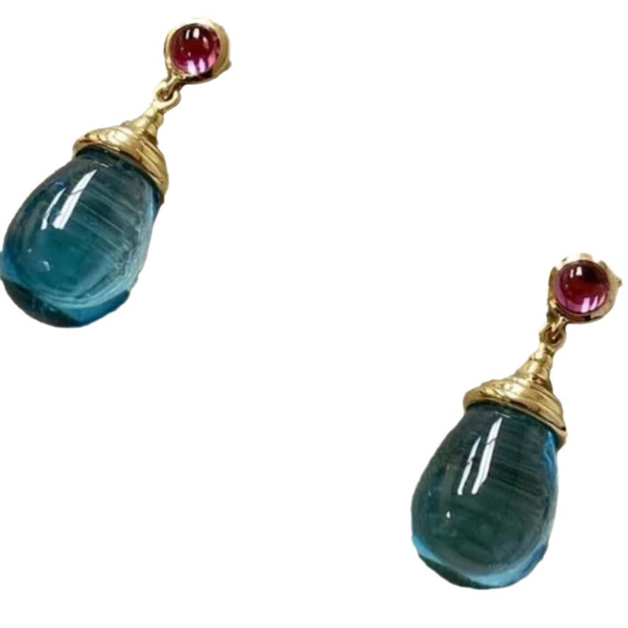 Handgefertigte Vintage Gold Ohrring