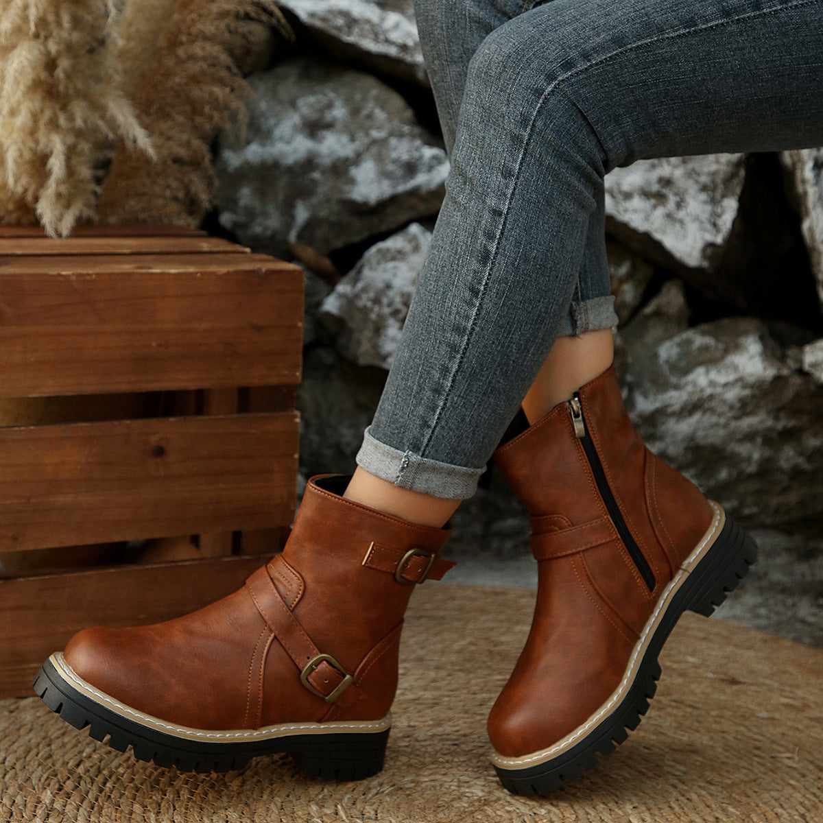 Klassische Orthopädische Stiefel mit zeitlosem Stil