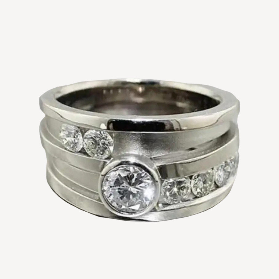 Zarte handwerkliche Silber Ring