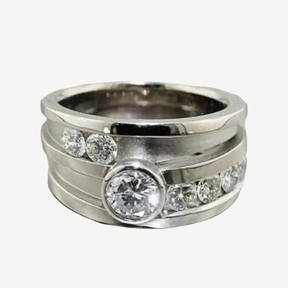 Zarte handwerkliche Silber Ring