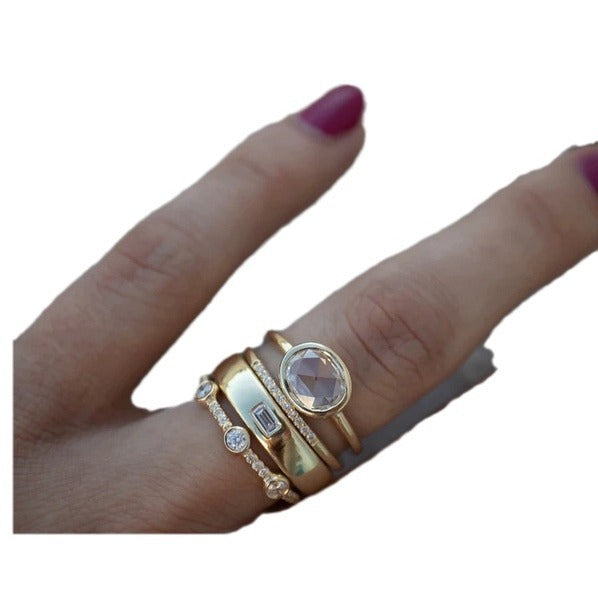 Zarte handwerkliche Gold Ring
