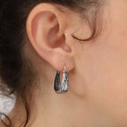 Handgefertigte Vintage Silber Ohrring