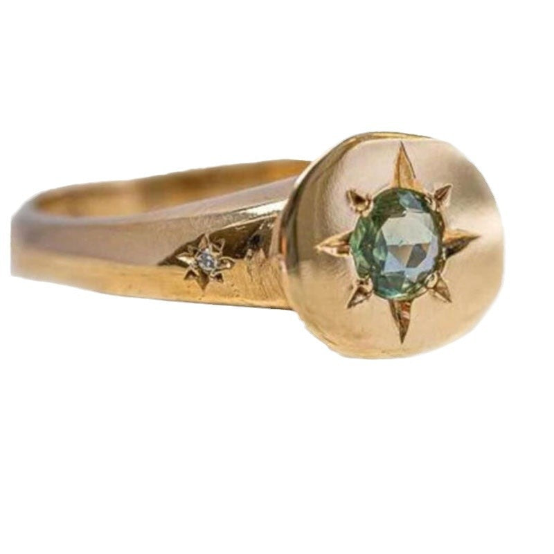 Zarte handwerkliche Gold Ring
