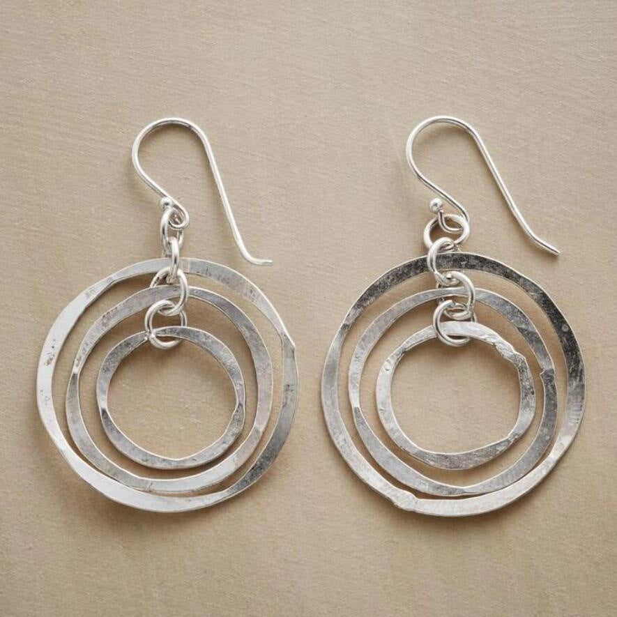 Zarte handwerkliche Silber Ohrring