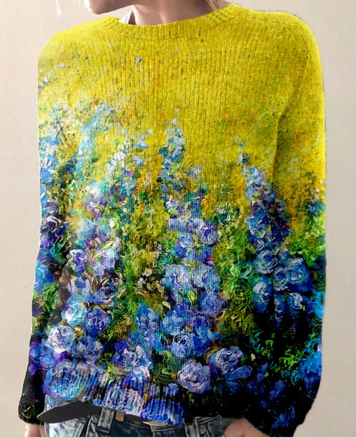 MW | Künstlerischer Landschaftsstrickpullover
