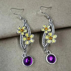 Zarte handwerkliche Silber Ohrring