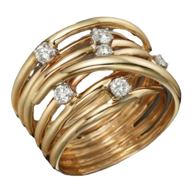 Schöne Gold Ring mit einzigartigem Stil