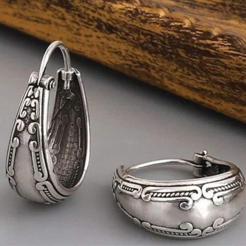 Handgefertigte Vintage Silber Ohrring