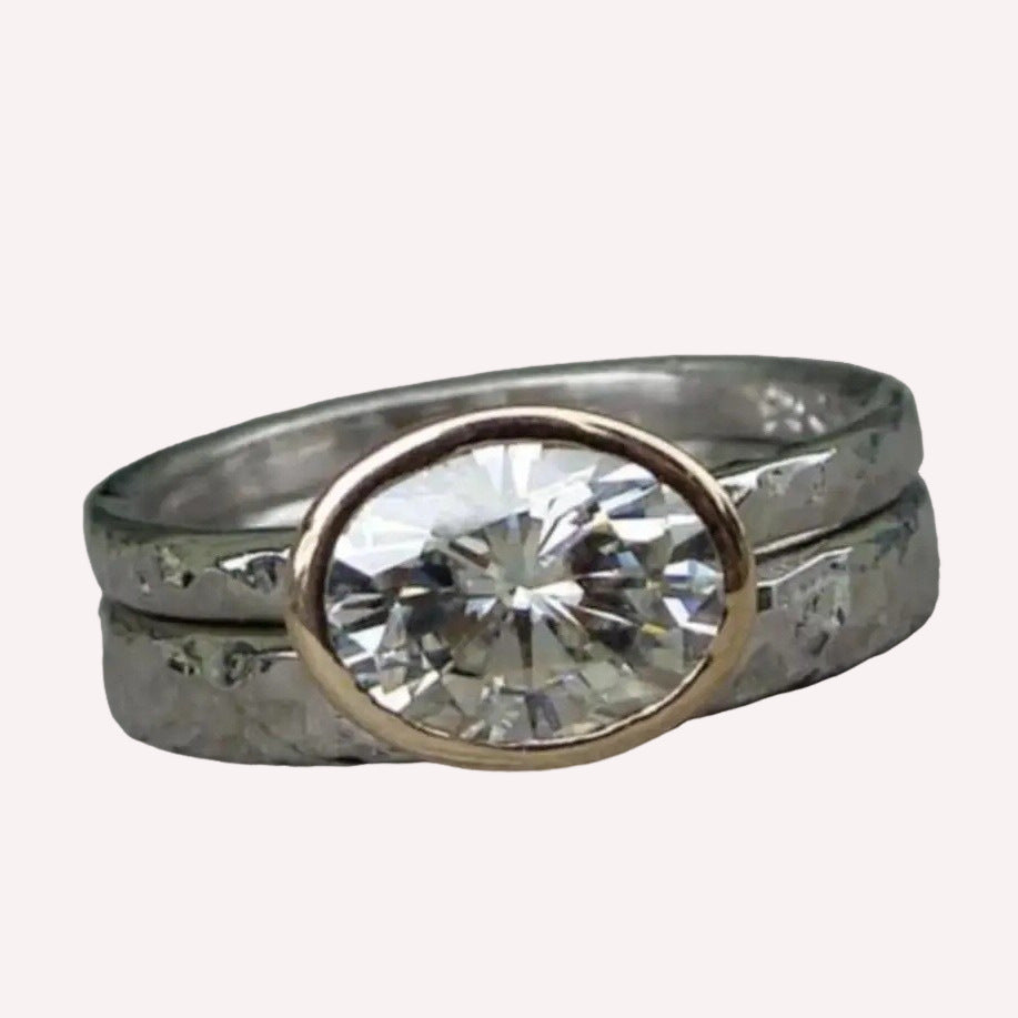 Handgefertigte Vintage Silber Ring