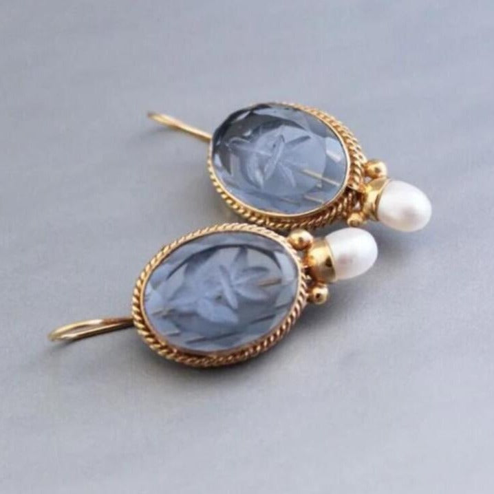 Handgefertigte Vintage Perlen Ohrring