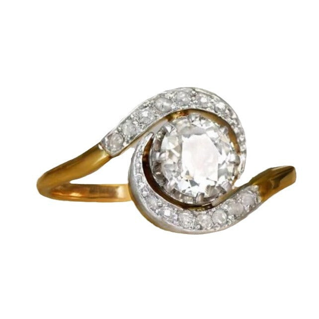 Zarte handwerkliche Gold Ring