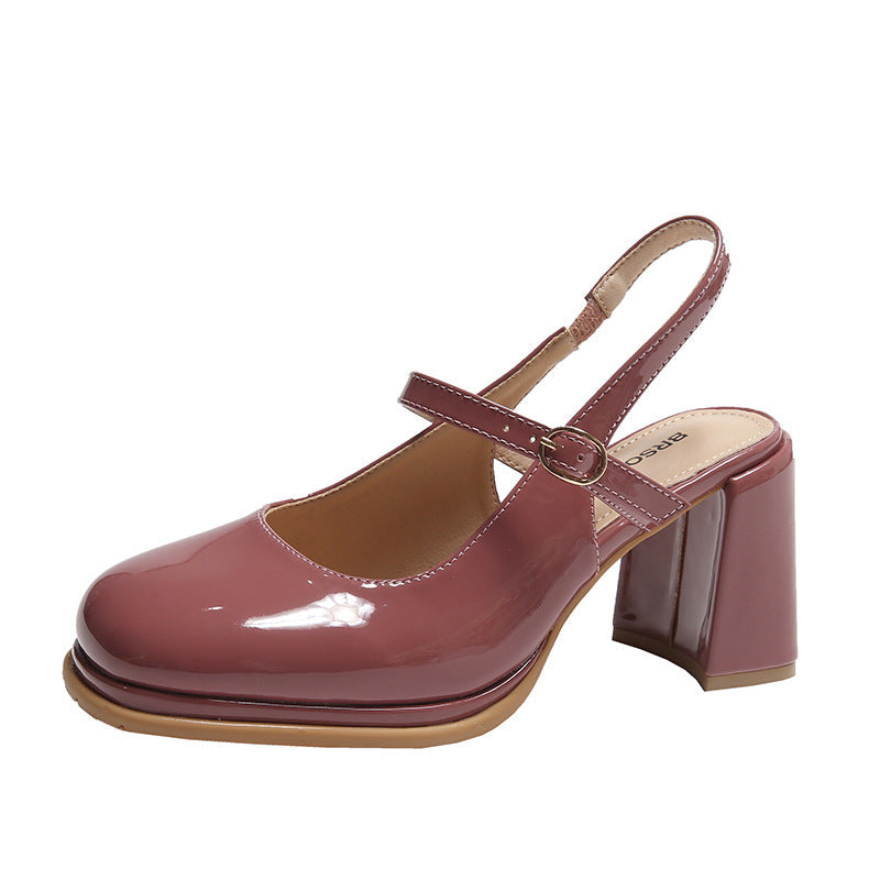 MW | Schuhe mit klobigem Absatz und verstellbarem Riemen