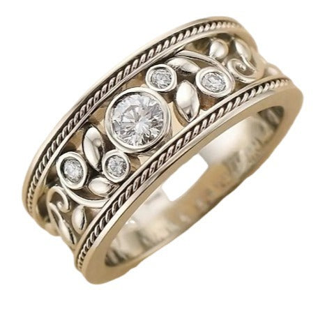 Zarte handwerkliche Ring