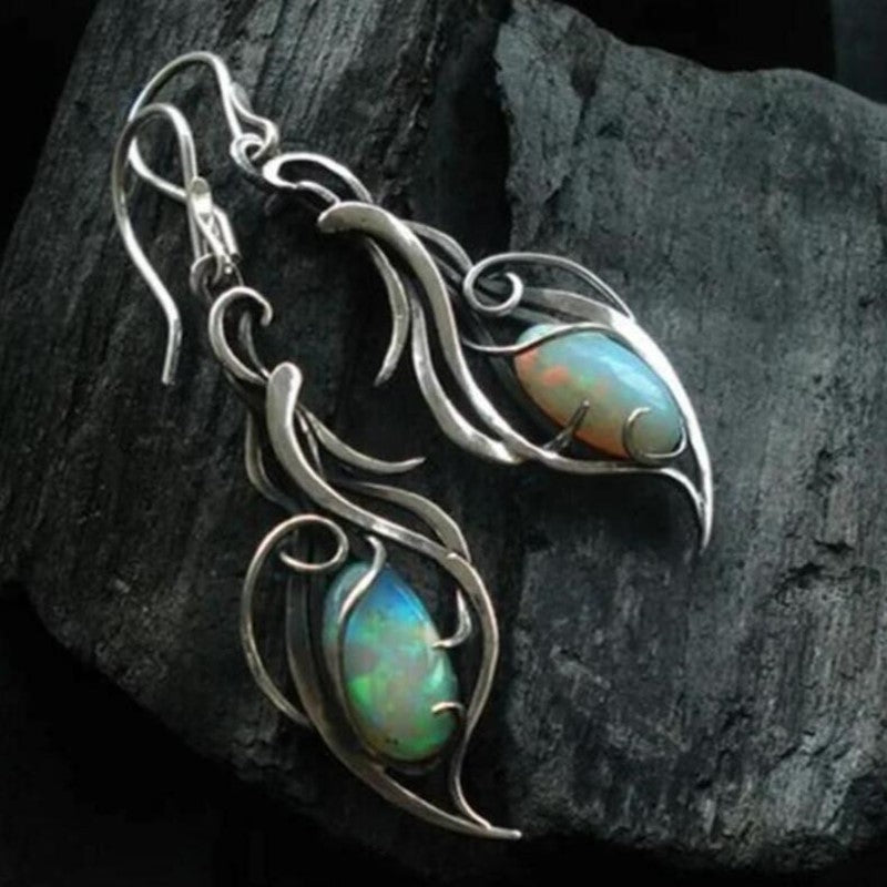 Zarte handwerkliche Silber Ohrring