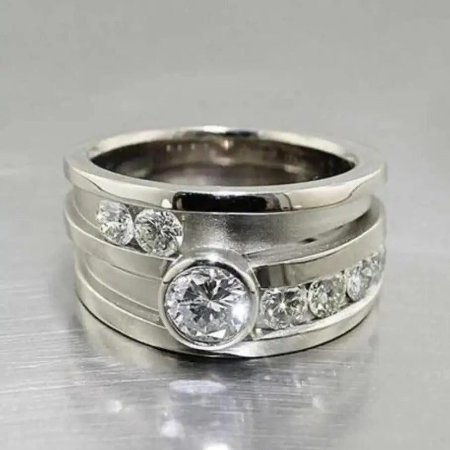 Zarte handwerkliche Silber Ring
