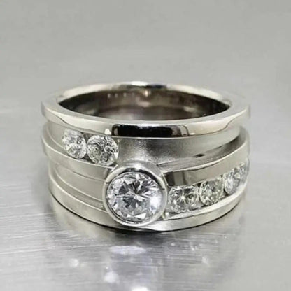 Zarte handwerkliche Silber Ring