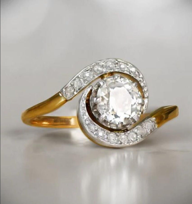 Zarte handwerkliche Gold Ring