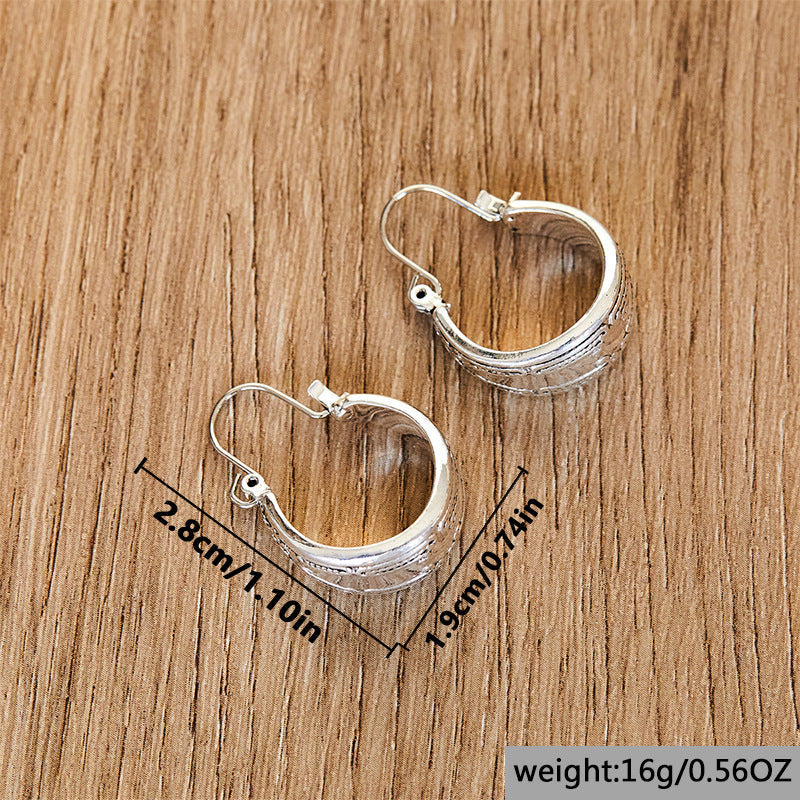 Handgefertigte Vintage Silber Ohrring