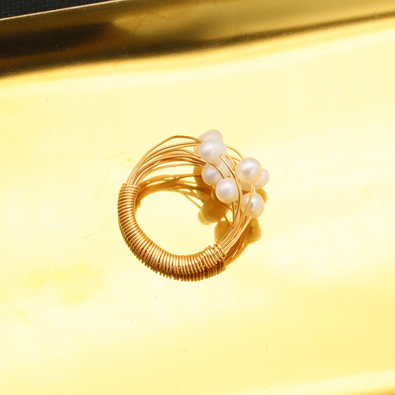 Atemberaubende Perlen Ring für den Alltag