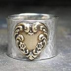 Handgefertigte Vintage Silber Ring