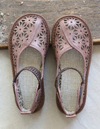 Platform Wild Head Summer Retro Leather Shoes May Shoes Collection 75.00