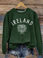 Comstylish Ireland Art Print Vintage Cozy Sweatshirt