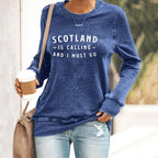 Comstylish Women's Scotland Is Calling And I Must Go Print Sweatshirt