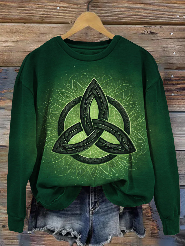 Comstylish Vintage Celtic Triquetra Pattern Comfy Sweatshirt